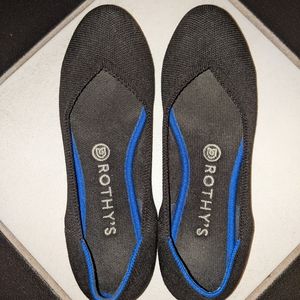 Rothy's The Flat, black, women's shoe size 7.5